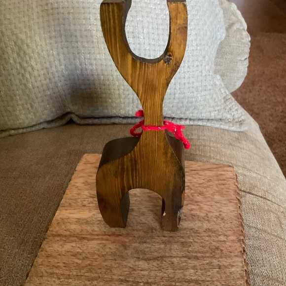 Wooden Reindeer Adorable Vintage - 8.5” Rustic Handcrafted Handmade - Picture 6 of 8